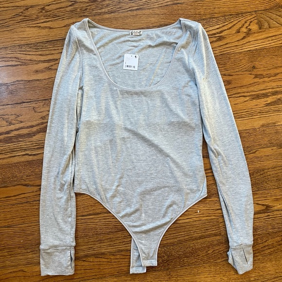 NWT free people Settle In Scoop Neck Bodysuit - Picture 6 of 9